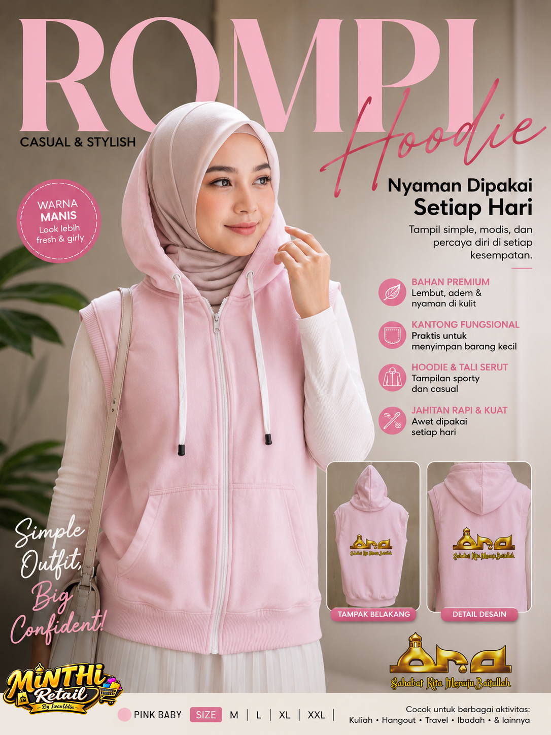 Rompi HOODIE WANITA